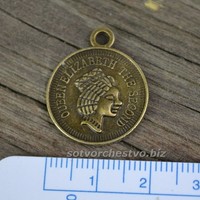 Монета Елизавета ІІ бронзовая | интернет магазин Сотворчество_0