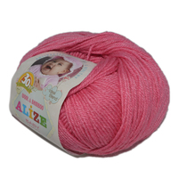 фото alize baby wool / алізе бебі вул 33 яскраво рожевий