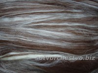 Dark Brown Alpaca-Bleached Tussah Silk B11 | интернет магазин Сотворчество