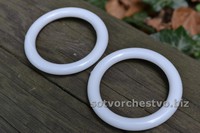 Кольцо пластмассовое белое 4,0 см | интернет магазин Сотворчество