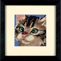 07206 Набор для вышивания (гобелен) DIMENSIONS Cross-Eyed Kitty "Косоглазый котенок"