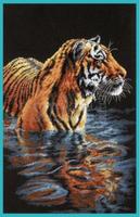 35222 Набор для вышивания крестом DIMENSIONS Tiger Chilling Out "Спокойный тигр"