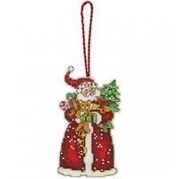 фото 70-08895 Набір для вишивання хрестом DIMENSIONS Santa Claus Christmas Ornament "Різдвяна прикраса Санта Клаус"