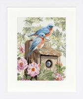фото PN-0008197 Набір для вишивки хрестом LanArte Garden Blue Birds "Сад синіх птахів"