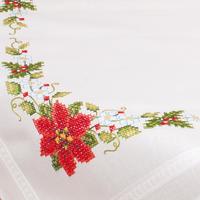 PN-0013213 Набор для вышивания крестом (скатерть) Vervaco "Рождественские розы"