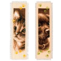 фото PN-0155362 Набір для вишивання хрестом Vervaco Закладка Cat and Dog "Кіт та пес"