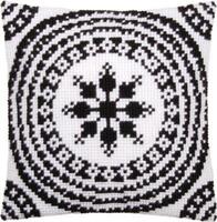 PN-0155756 Набор для вышивания крестом (подушка) Vervaco Black and White "Черный и белый"