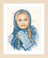 фото PN-0169674 Набір для вишивки хрестом LanArte Winter Girl "Зимова дівчина"
