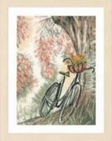 PN-0171414 Набор для вышивки крестом LanArte Bike &amp; Flower basket "Велосипед и цветочная корзина"