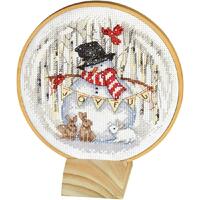 70-08979 Набор для вышивания крестом DIMENSIONS Joyful Snow Globe "Радостный снежный шар"
