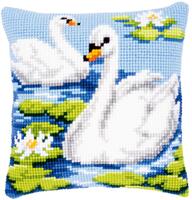 фото PN-0144079 Набір для вишивання хрестом (подушка) Vervaco Swans "Лебеді"