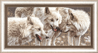Набор для вышивки крестиком Чарівна Мить М-126 "Белые волки"  