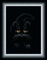фото Набір для вишивання хрестиком Чарівна Мить М-142 (351) "Чорний кіт"