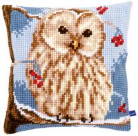 фото PN-0155143 Набір для вишивання хрестом (подушка) Vervaco Winter owl "Зимова сова"