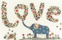 XKA5 Набор для вышивания крестом Love Elly "Влюбленный слон" Bothy Threads