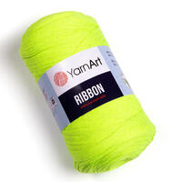 фото yarnart ribbon / ярнарт ріббон 801 салатовий неон